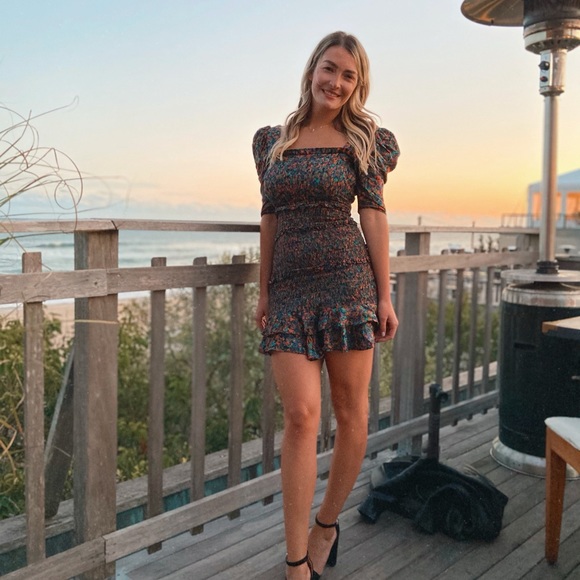 Multicolored Pattern Mini Dres - Picture 2 of 5